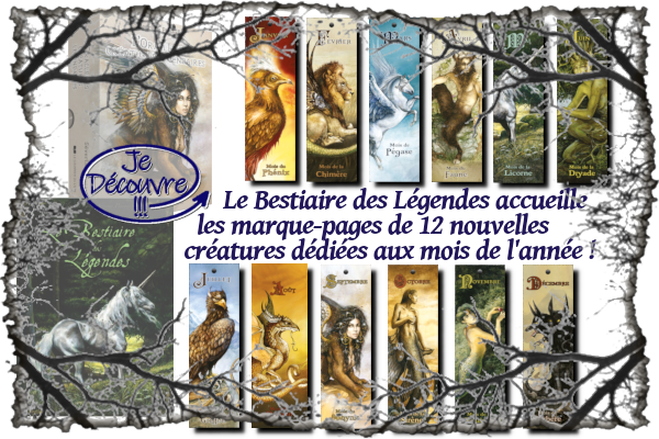 12 marque-page Bestiaire des Légendes de Séverine Pineaux